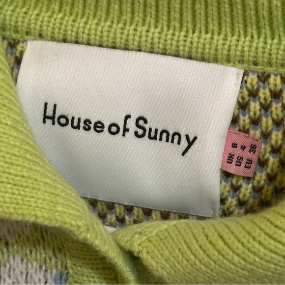 HOUSE OF SUNNY Day Dreamer Graphic-Print Knitted Cardigan Size 4 - Picture 10 of 14